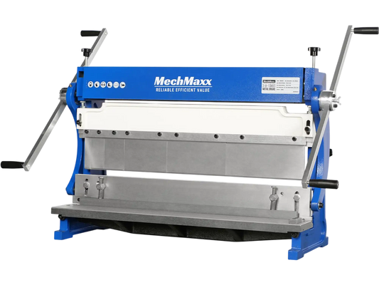MechMaxx MMCB3016 3"-1 Sheet Metal Machine 30" Pan and Box Brake Slip Roll Shear Bending Machine 20 Gauge Mild Steel Adjustable Fingers Heavy Duty New
