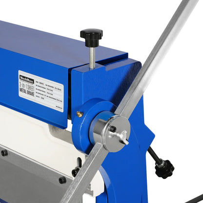 MechMaxx MMCB3016 3"-1 Sheet Metal Machine 30" Pan and Box Brake Slip Roll Shear Bending Machine 20 Gauge Mild Steel Adjustable Fingers Heavy Duty New
