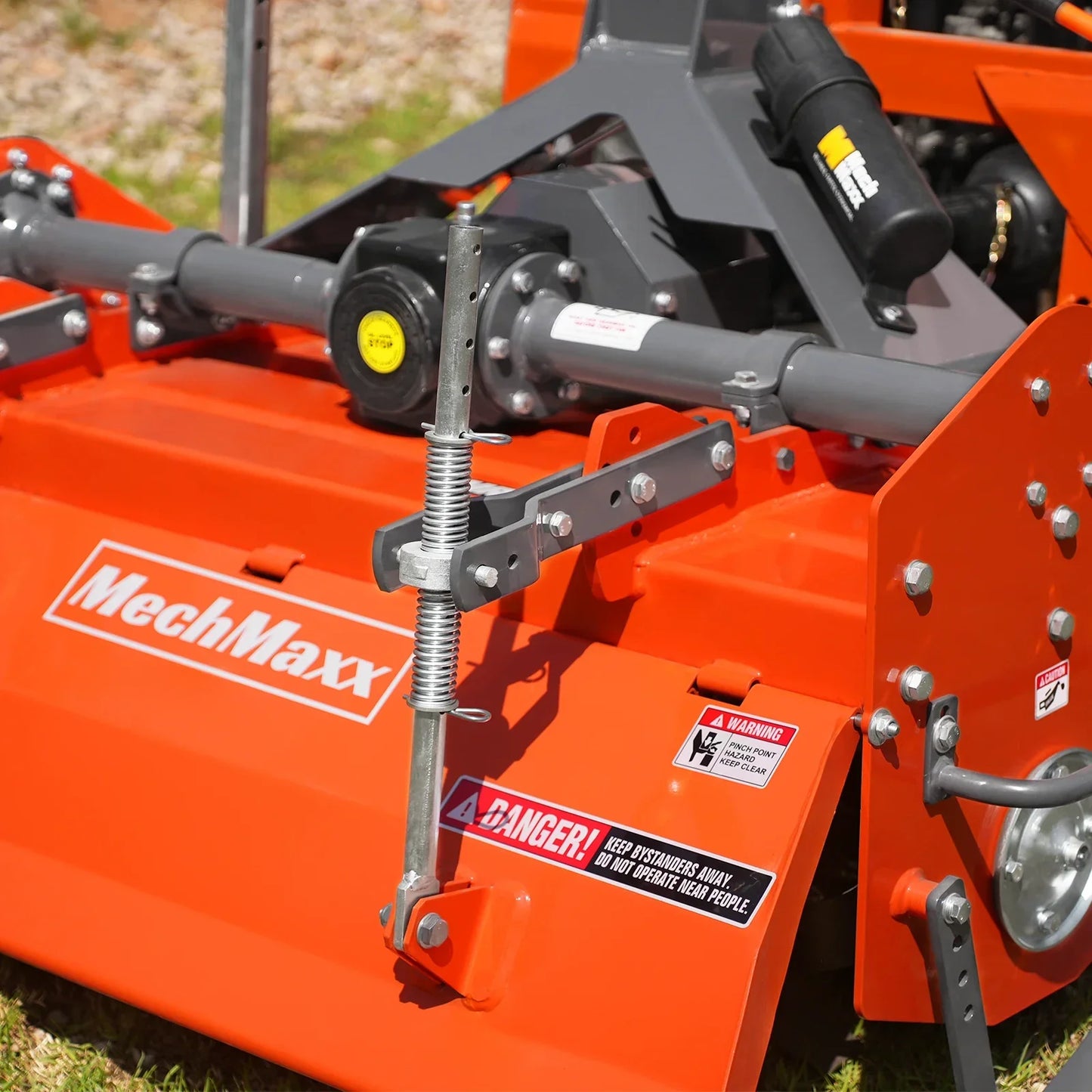 MechMaxx MRT48 Rotary Tiller 48" 3 Point Hitch Cat. 1 & 2 Gear Drive PTO Shaft Included Slip Clutch 25-50 HP New