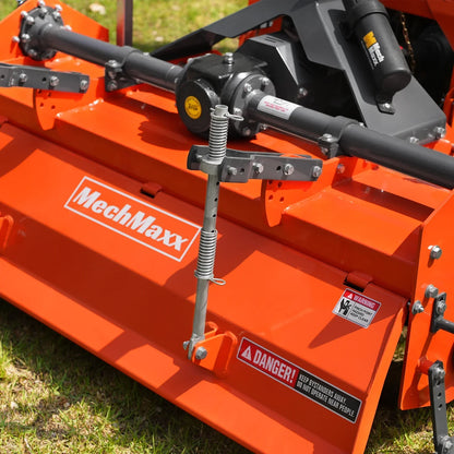MechMaxx MRT60 Rotary Tiller 60" 3 Point Hitch Cat. 1 & 2 Gear Drive PTO Shaft Included Slip Clutch 30-60 HP New