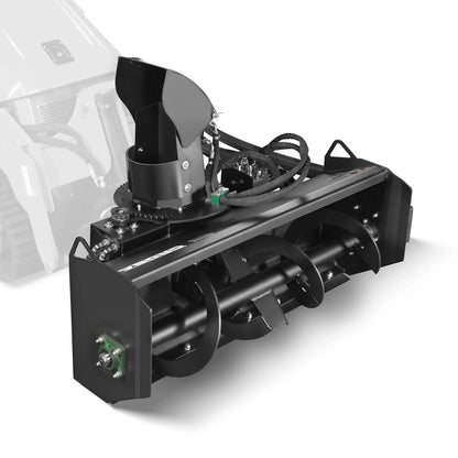MechMaxx MSB48 Skid Steer Snow Blower 48" Width 20" Intake Hydraulic Remote Control Chute Rotation Deflector New