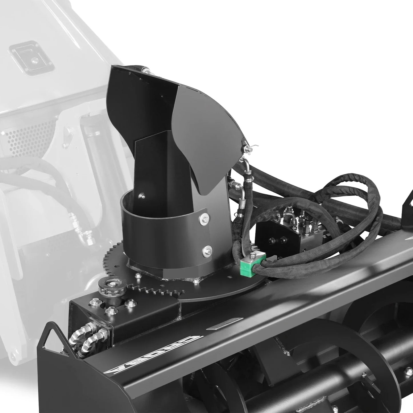MechMaxx MSB48 Skid Steer Snow Blower 48" Width 20" Intake Hydraulic Remote Control Chute Rotation Deflector New