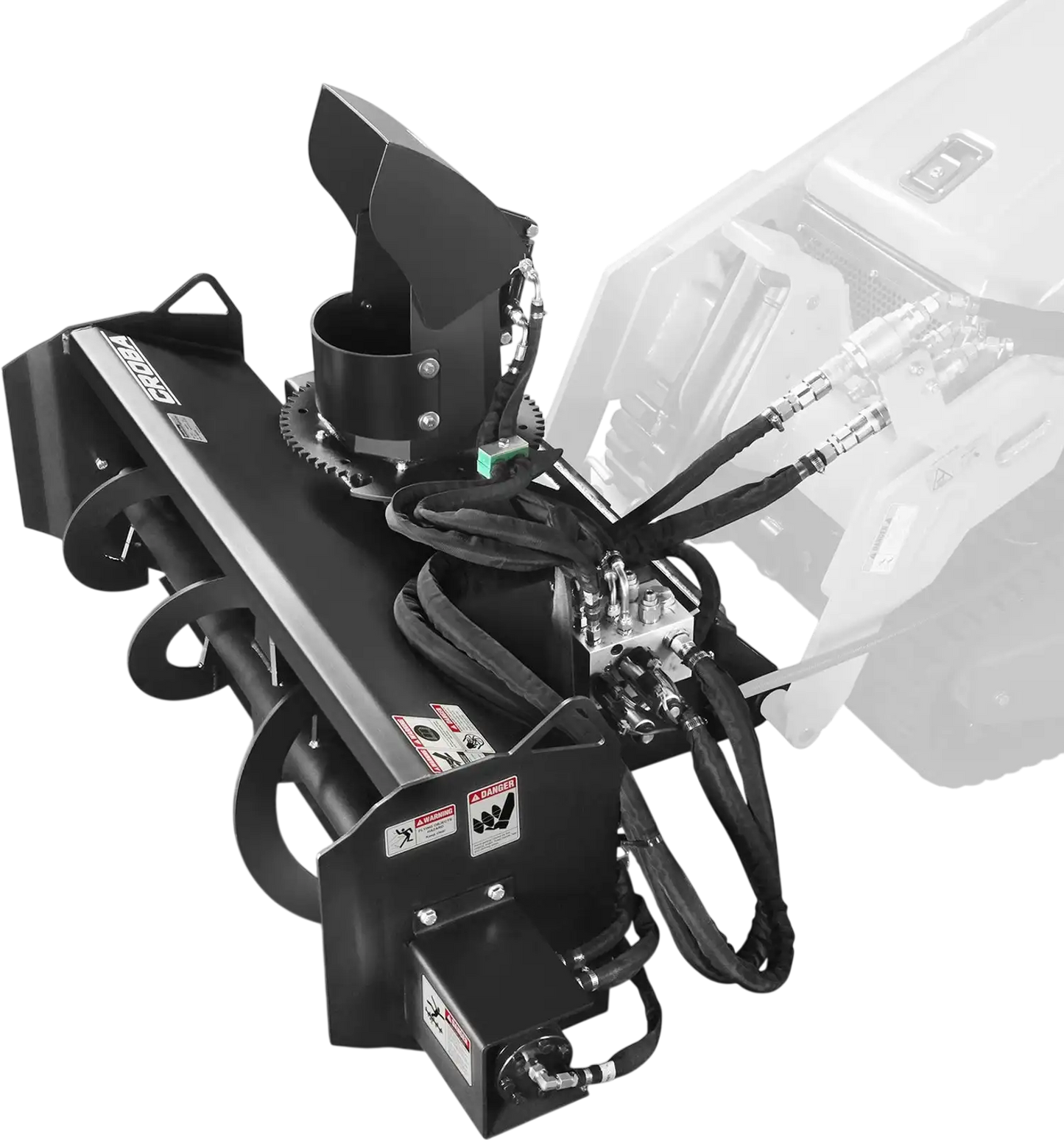 MechMaxx MSB48 Skid Steer Snow Blower 48" Width 20" Intake Hydraulic Remote Control Chute Rotation Deflector New