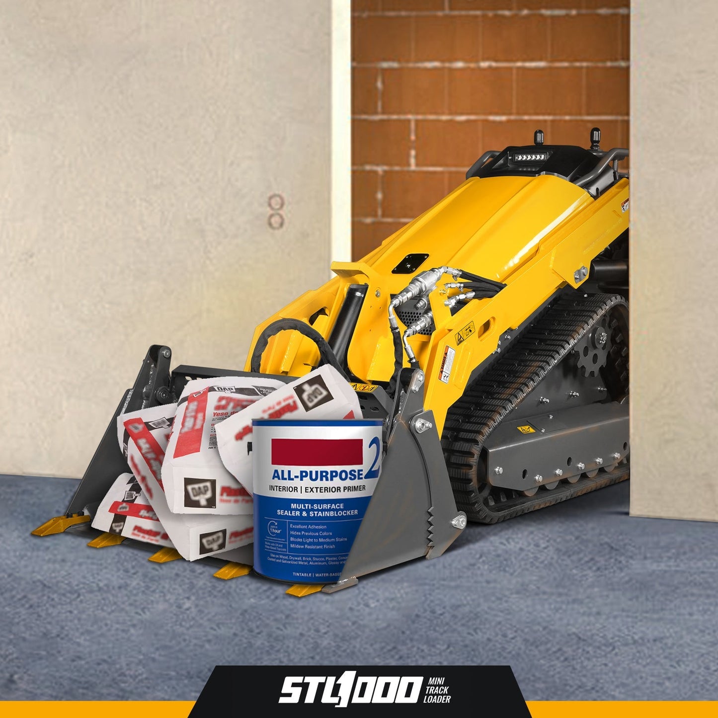 MechMaxx STL1000 Skid Steer Loader Mini Stand-On Compact Track Loader 25HP Kubota Diesel Engine 4"-1 Bucket CII New