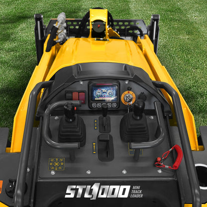 MechMaxx STL1000 Skid Steer Loader Mini Stand-On Compact Track Loader 25HP Kubota Diesel Engine 4"-1 Bucket CII New