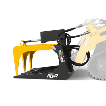 MechMaxx RG42 Skid Steer Grapple Attachment 42" Mini Skeleton Grapple 24" Arm Opening 2000 lbs Capacity New