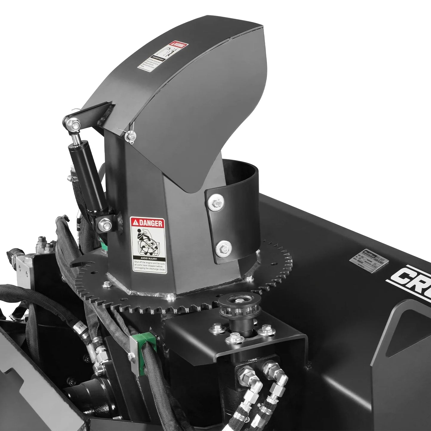 MechMaxx MSB48 Skid Steer Snow Blower 48" Width 20" Intake Hydraulic Remote Control Chute Rotation Deflector New