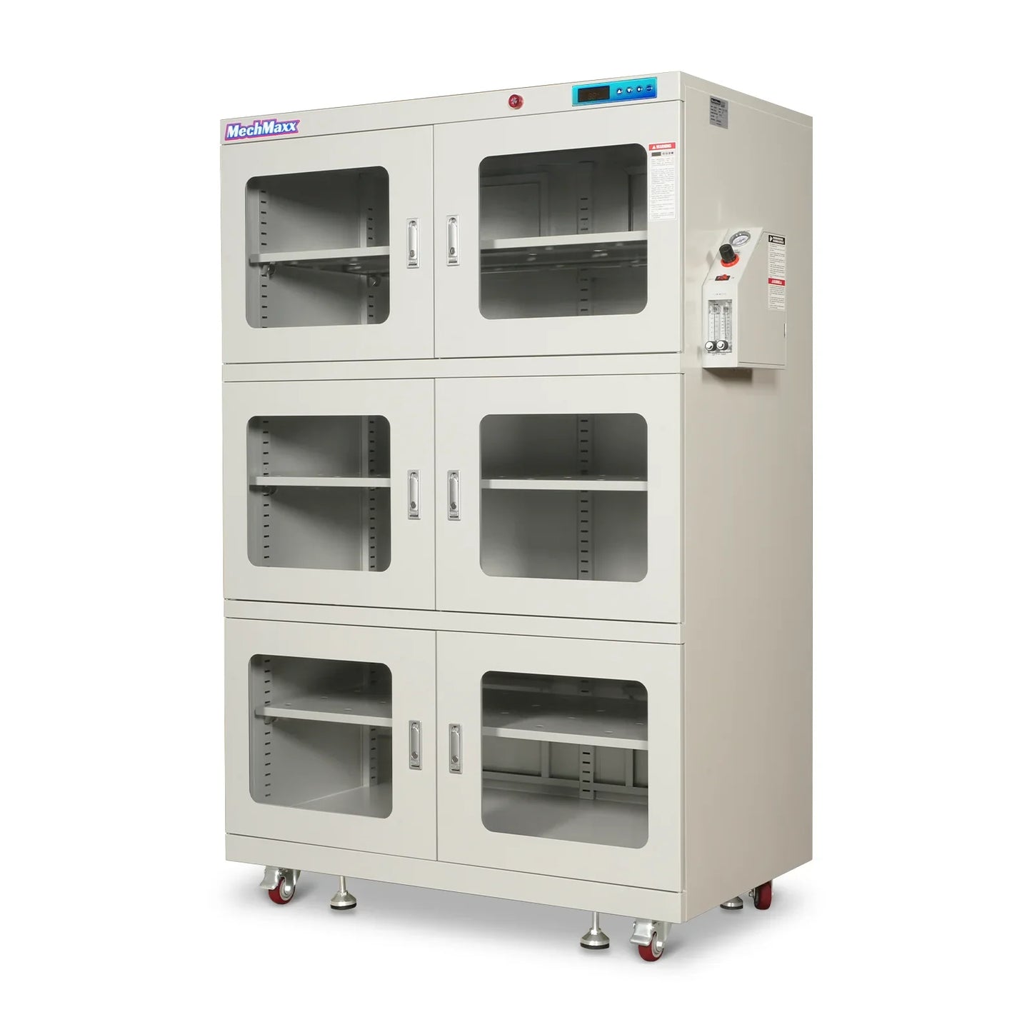 MechMaxx NC1430BW-6 Desiccator Cabinet 1-60% RH Nitrogen Dry 1430L ESD Low Humidity Storage White New