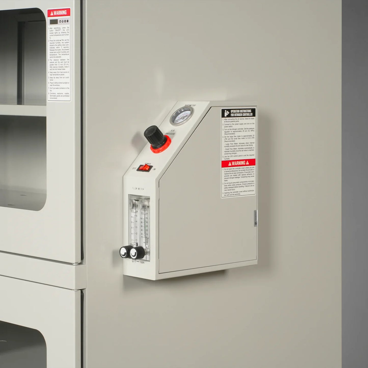 MechMaxx NC1430BW-6 Desiccator Cabinet 1-60% RH Nitrogen Dry 1430L ESD Low Humidity Storage White New