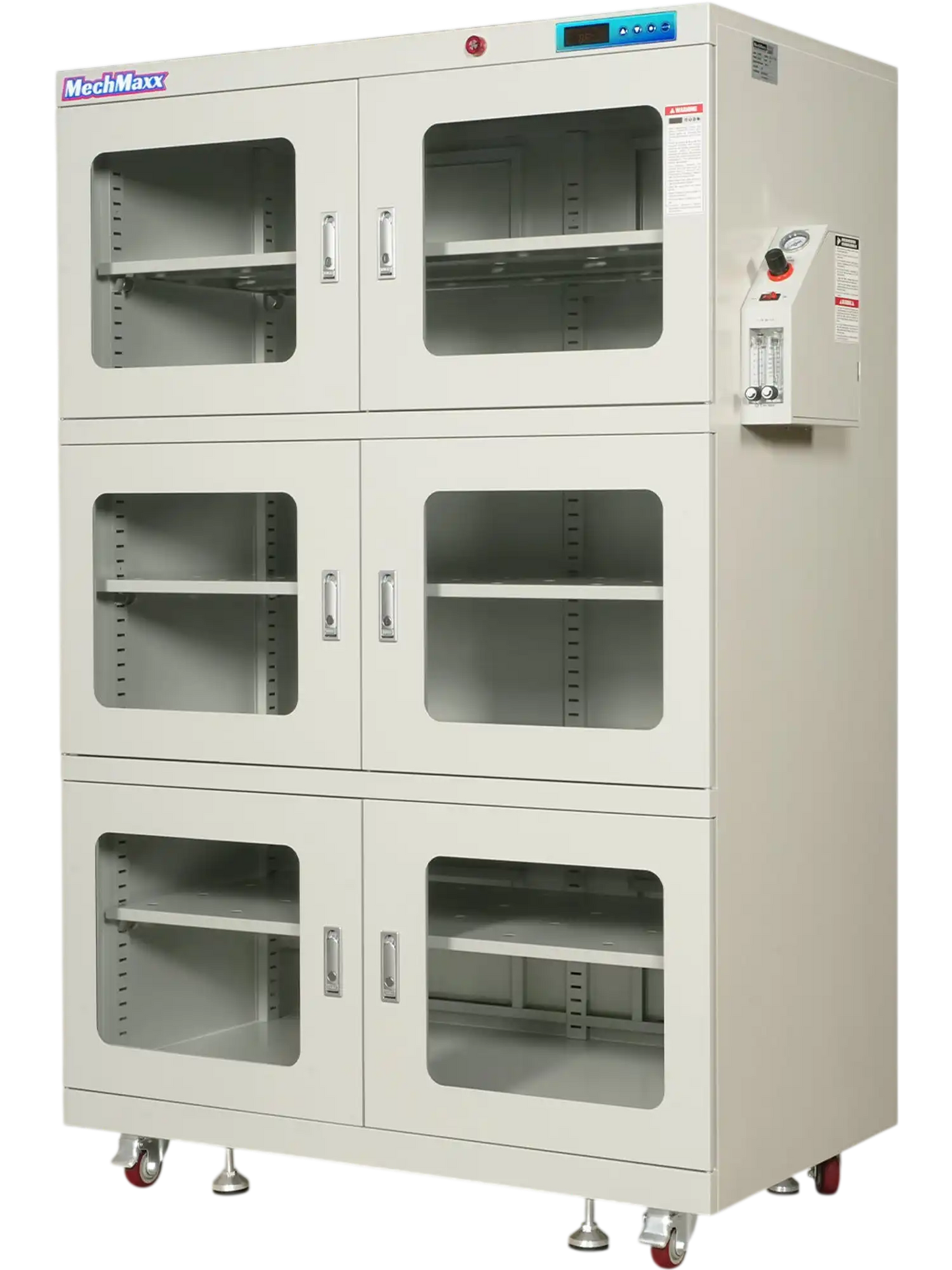 MechMaxx NC1430BW-6 Desiccator Cabinet 1-60% RH Nitrogen Dry 1430L ESD Low Humidity Storage White New