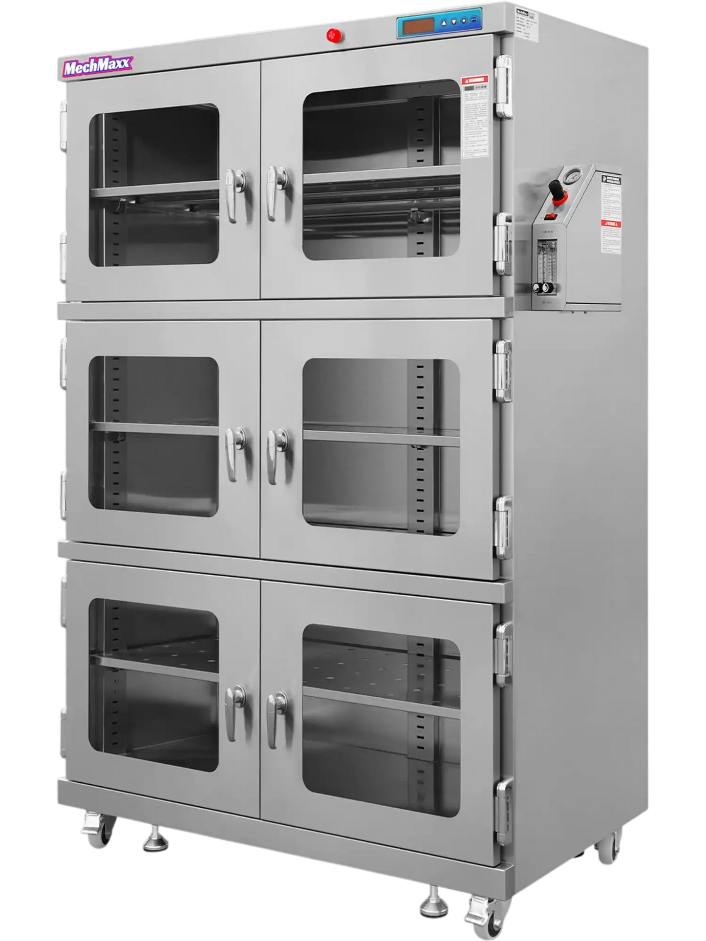 MechMaxx NC1430BSS-6 Desiccator Cabinet 1430L Nitrogen Dry Cabinet 1-60% RH Low Humidity Storage 304 Stainless Steel New