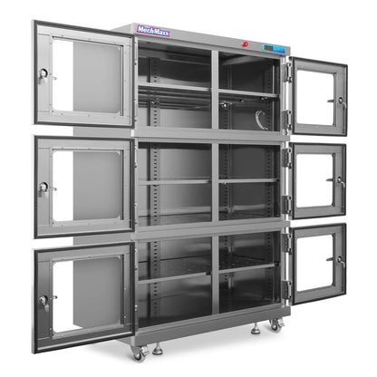 MechMaxx NC1430BSS-6 Desiccator Cabinet 1430L Nitrogen Dry Cabinet 1-60% RH Low Humidity Storage 304 Stainless Steel New