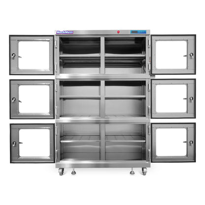 MechMaxx NC1430BSS-6 Desiccator Cabinet 1430L Nitrogen Dry Cabinet 1-60% RH Low Humidity Storage 304 Stainless Steel New
