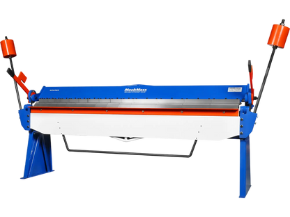 MechMaxx PB10012 Sheet Metal Brake 100" Manual 12 Gauge Adjustable Fingers 8' Heavy-Duty Steel Box and Pan New