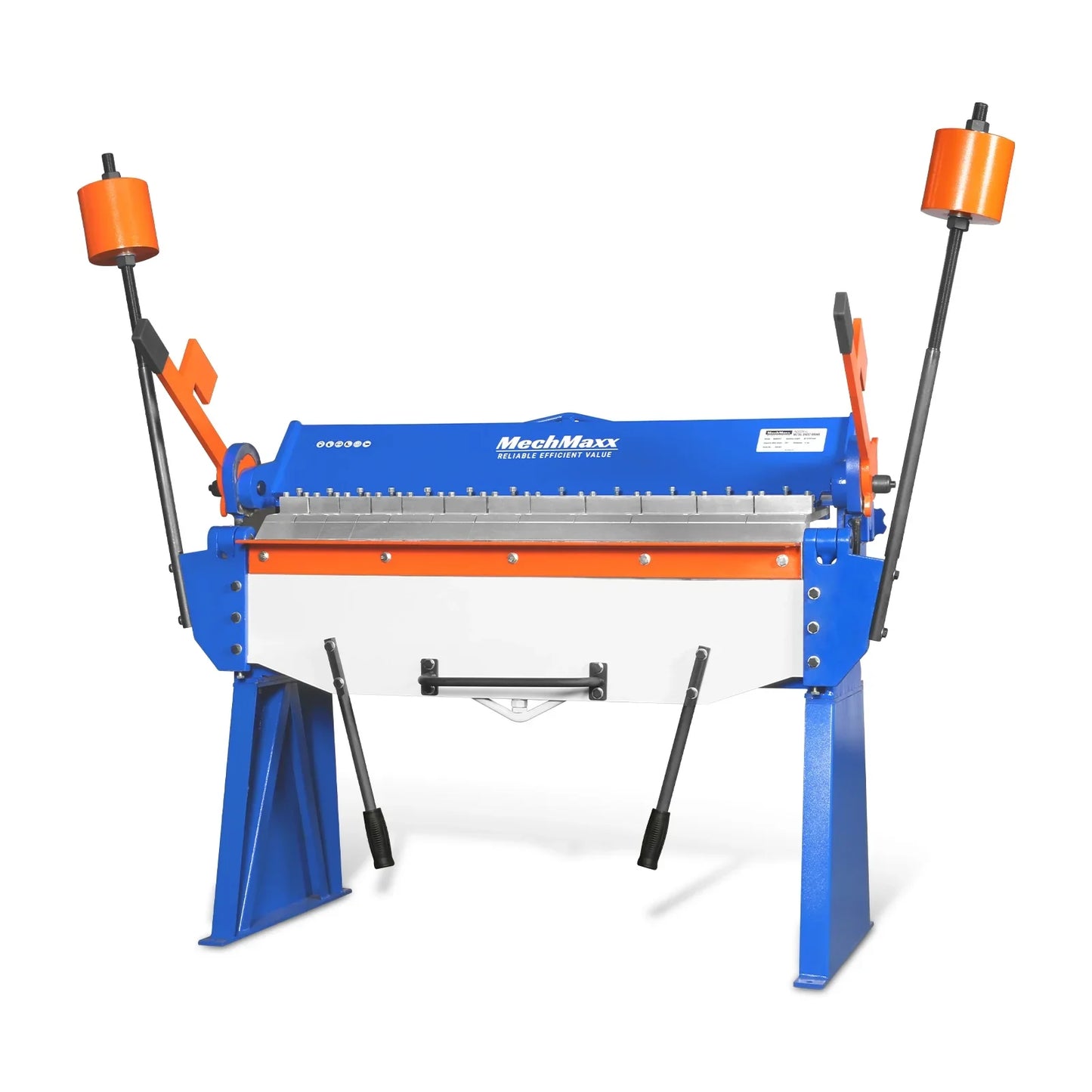 MechMaxx PB4812 Pan and Box Brake 48" Manual Heavy Duty 12 Gauge Mild Steel 135° Bending Angle Individual Bending Fingers New