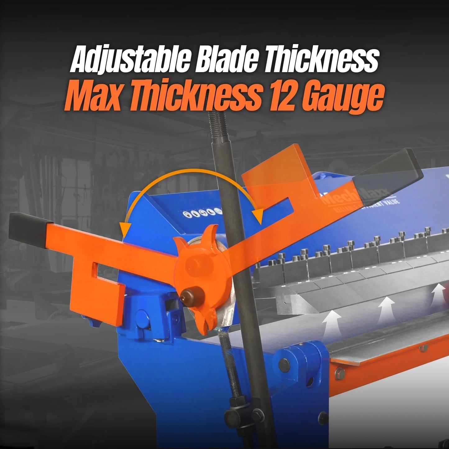 MechMaxx PB4812 Pan and Box Brake 48" Manual Heavy Duty 12 Gauge Mild Steel 135° Bending Angle Individual Bending Fingers New