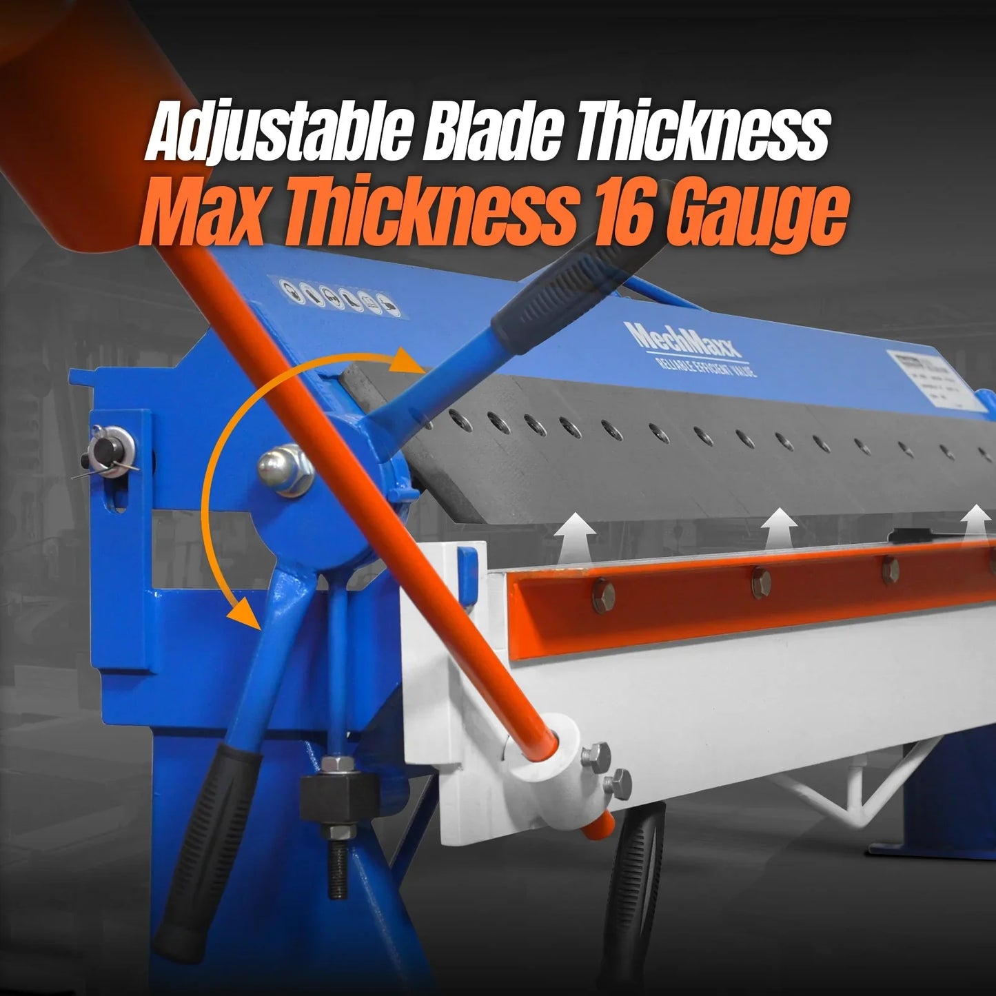 MechMaxx PB4816 Pan and Box Brake 48" Manual 16 Gauge Mild Steel Capacity 135° Bending Angle 16 Precision Fingers New