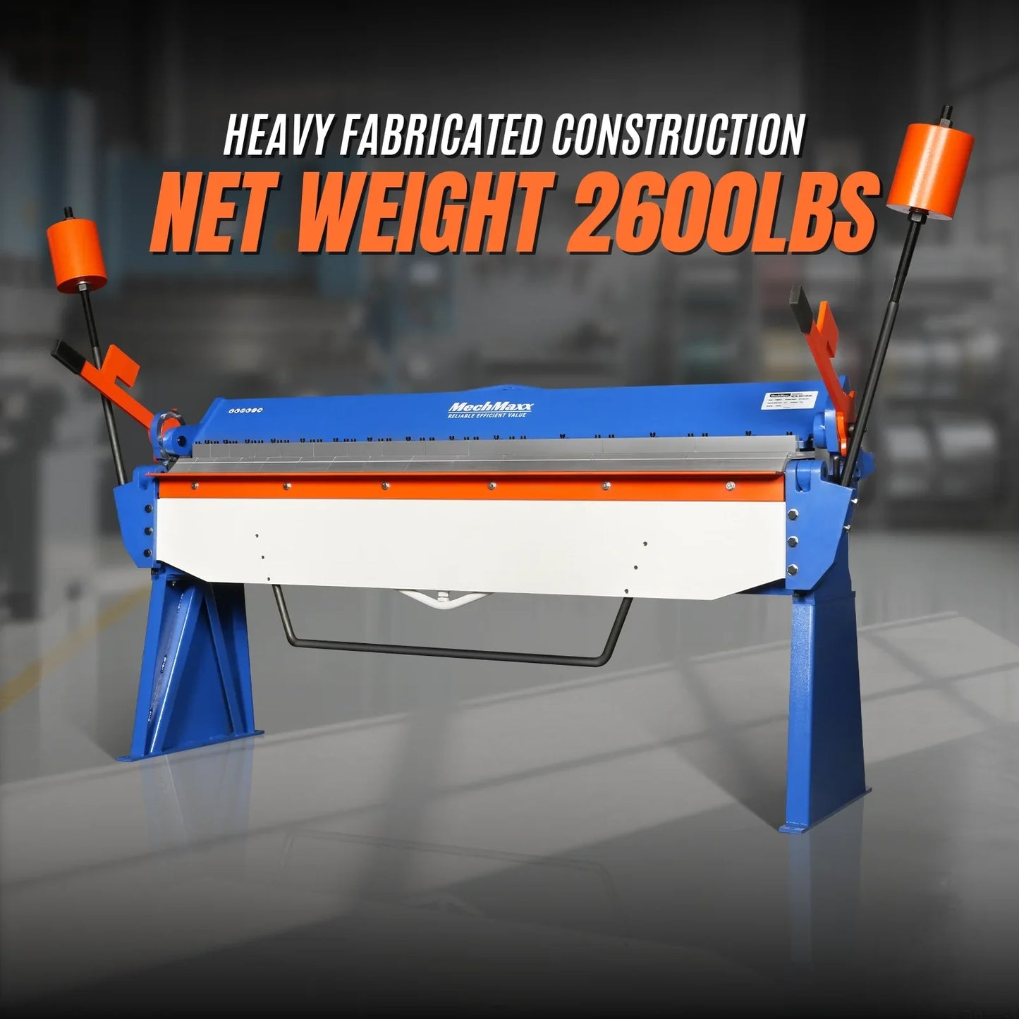 MechMaxx PB8012 Sheet Metal Brake 80" Manual 12 Gauge Adjustable Fingers 6' Heavy-Duty Steel Precision Bending New
