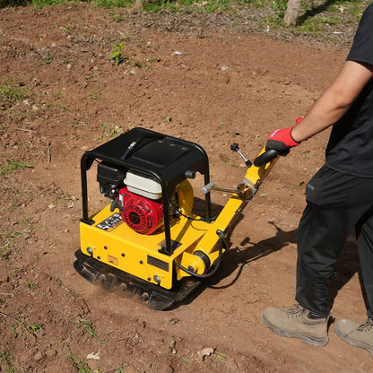 MechMaxx PC150H Plate Compactor Honda GX160 Reversible with Wheel Kit Extension Plates 5625 lbs Centrifugal Force New