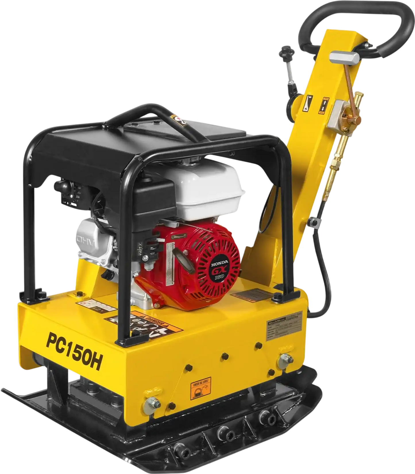 MechMaxx PC150H Plate Compactor Honda GX160 Reversible with Wheel Kit Extension Plates 5625 lbs Centrifugal Force New