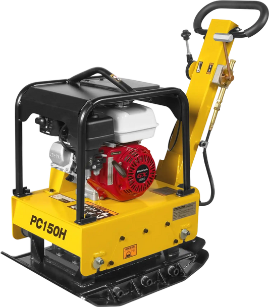 MechMaxx PC150H Plate Compactor Honda GX160 Reversible with Wheel Kit Extension Plates 5625 lbs Centrifugal Force New