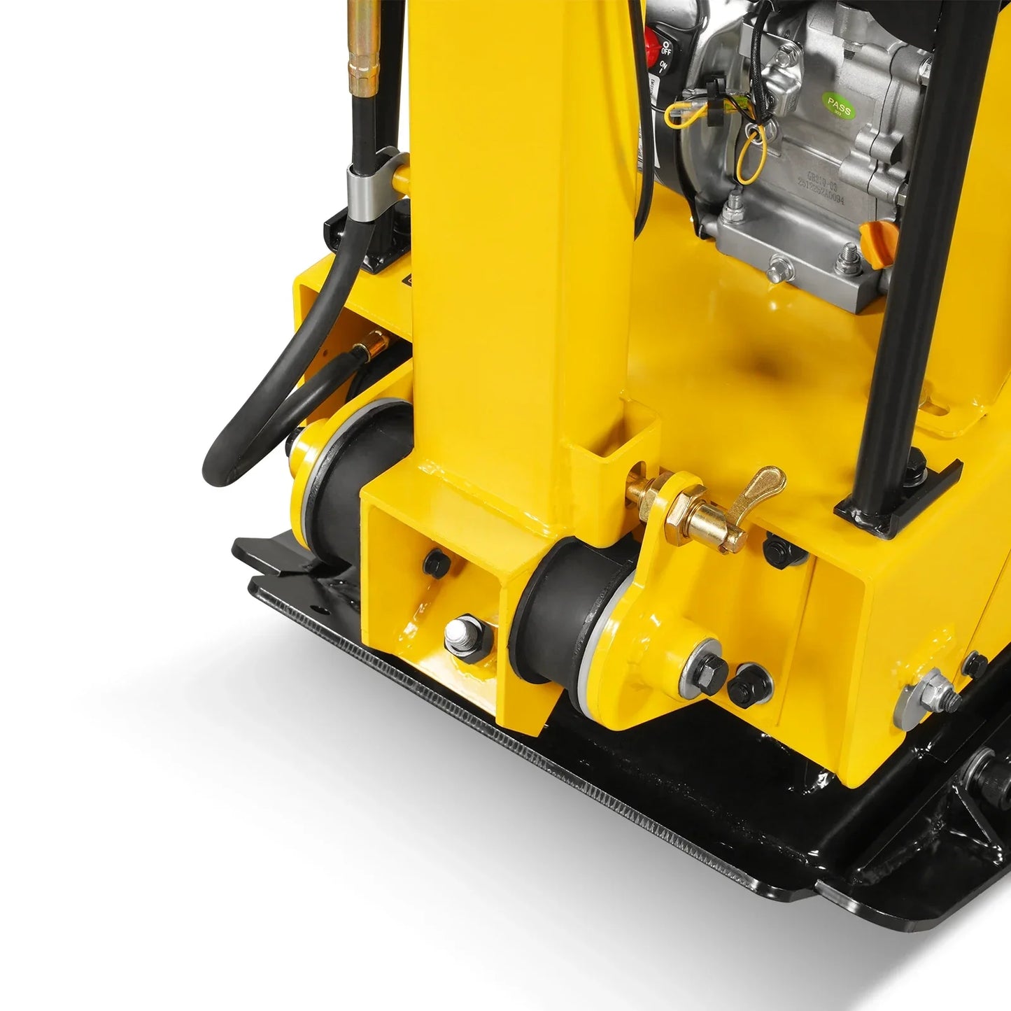 MechMaxx PC150Z Plate Compactor 5.8 HP Reversible with Wheel Kit Extension Plates 5625 lb Centrifugal Force New