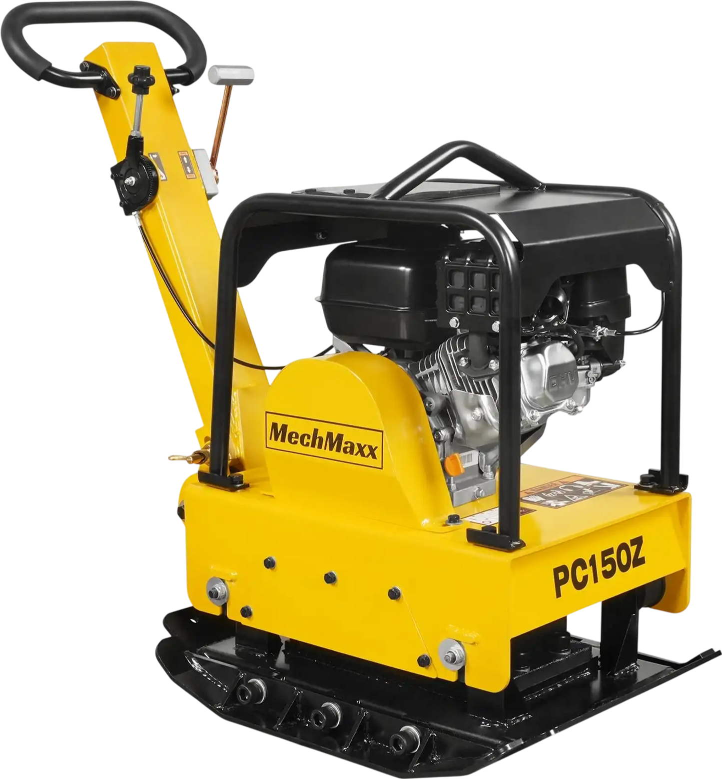 MechMaxx PC150Z Plate Compactor 5.8 HP Reversible with Wheel Kit Extension Plates 5625 lb Centrifugal Force New