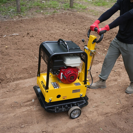 MechMaxx TR60H Tamping Rammer Honda GX270 Reversible Plate Compactor Wheel Kit Extension Plates 6750 lbs Centrifugal Force New