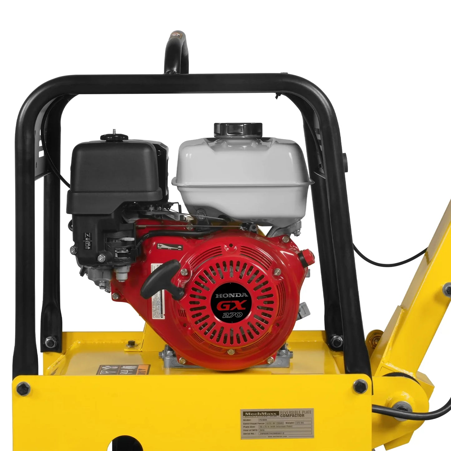 MechMaxx PC180H Plate Compactor Honda GX270 Reversible Wheel Kit Extension Plates 6750 lb Centrifugal Force New