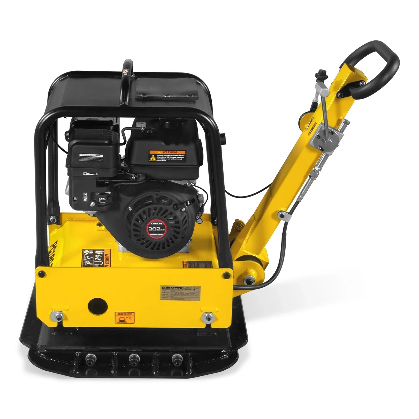 MechMaxx PC180Z Plate Compactor 9 HP Reversible with Wheel Kit Extension Plates 6750 lbs Centrifugal Force New