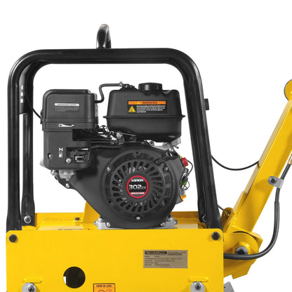 MechMaxx PC180Z Plate Compactor 9 HP Reversible with Wheel Kit Extension Plates 6750 lbs Centrifugal Force New