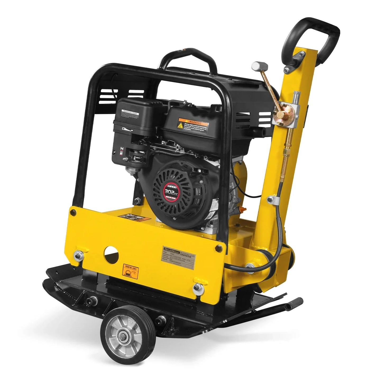 MechMaxx PC180Z Plate Compactor 9 HP Reversible with Wheel Kit Extension Plates 6750 lbs Centrifugal Force New