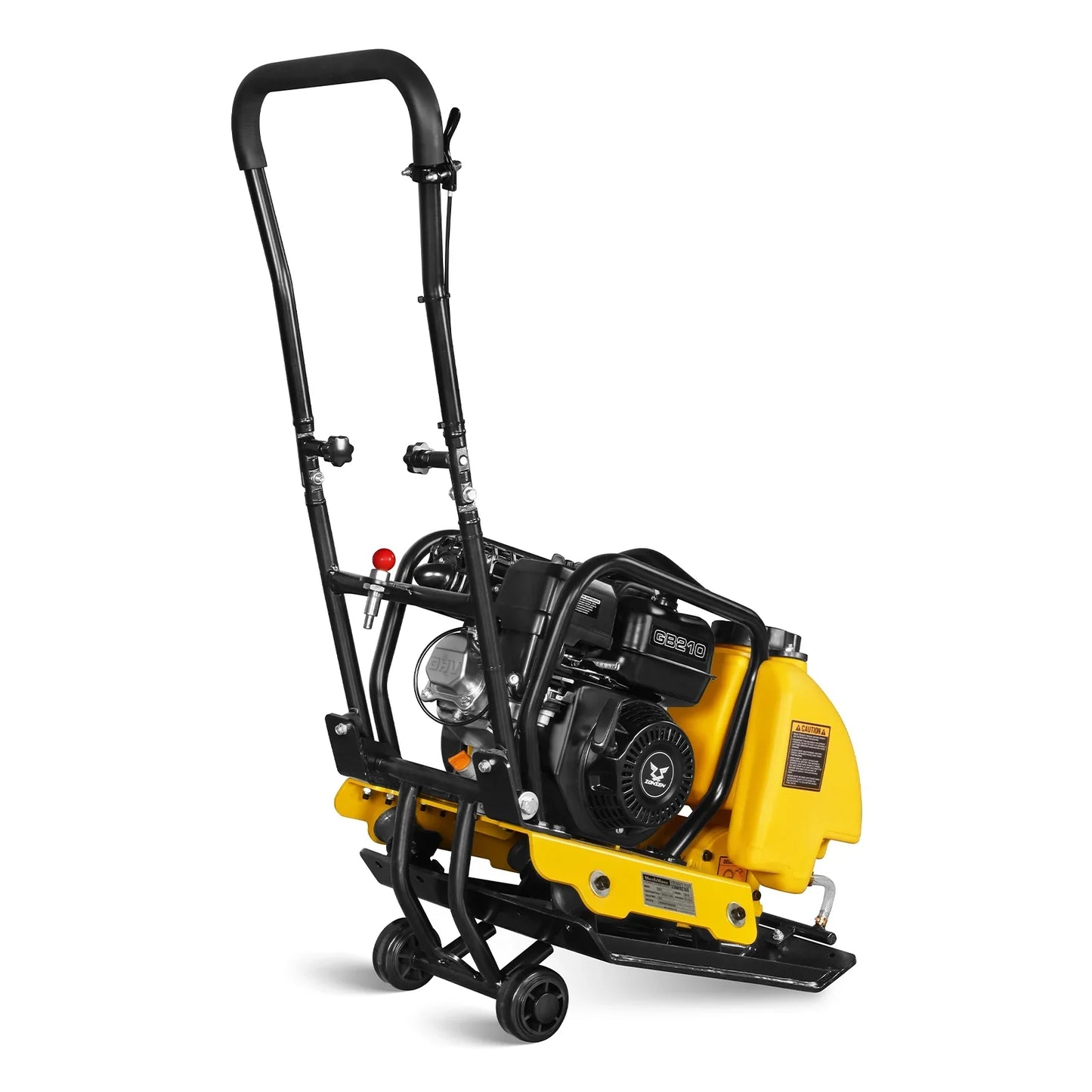 MechMaxx PC80Z Plate Compactor 5.8 HP Vibratory with Wheel Kit 3150 lbs Centrifugal Force for Soil Gravel Asphalt Paver Base New