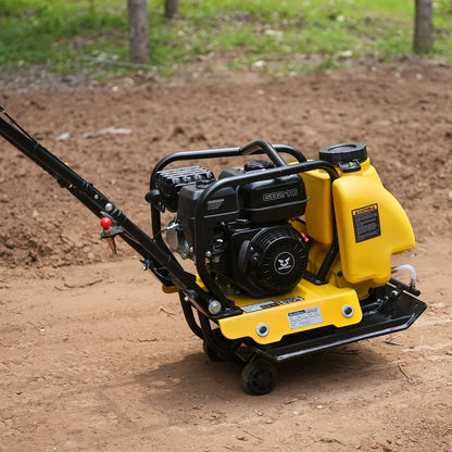 MechMaxx PC80Z Plate Compactor 5.8 HP Vibratory with Wheel Kit 3150 lbs Centrifugal Force for Soil Gravel Asphalt Paver Base New