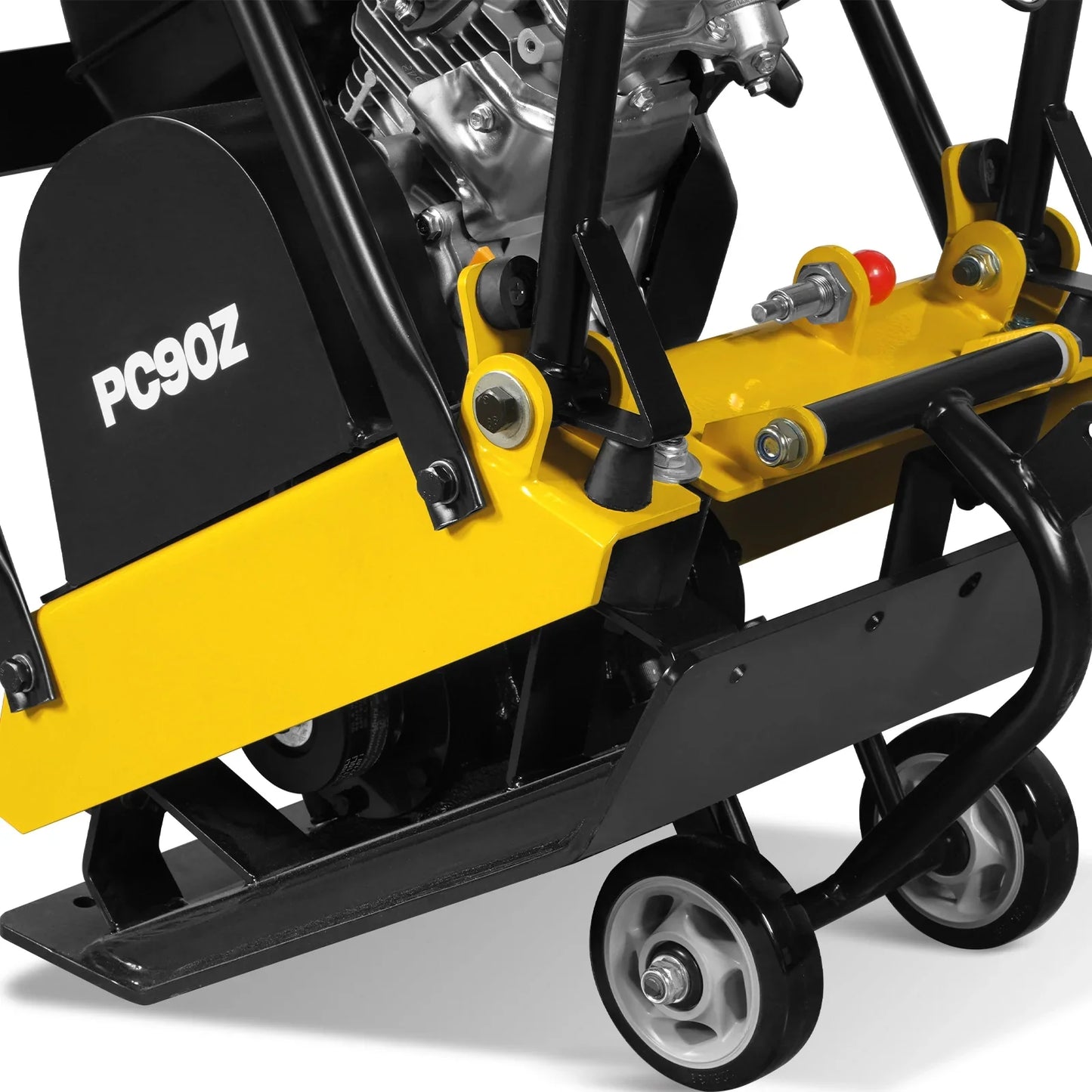 MechMaxx PC90Z Plate Compactor 5.8 HP Vibratory with Wheel Kit 3600 lbs Centrifugal Force for Soil Gravel Asphalt Paver Base New