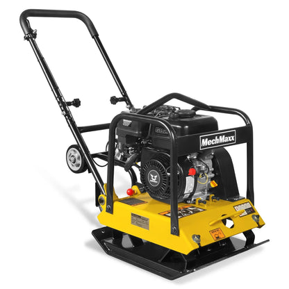 MechMaxx PC90Z Plate Compactor 5.8 HP Vibratory with Wheel Kit 3600 lbs Centrifugal Force for Soil Gravel Asphalt Paver Base New