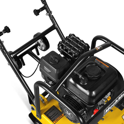 MechMaxx PC90Z Plate Compactor 5.8 HP Vibratory with Wheel Kit 3600 lbs Centrifugal Force for Soil Gravel Asphalt Paver Base New