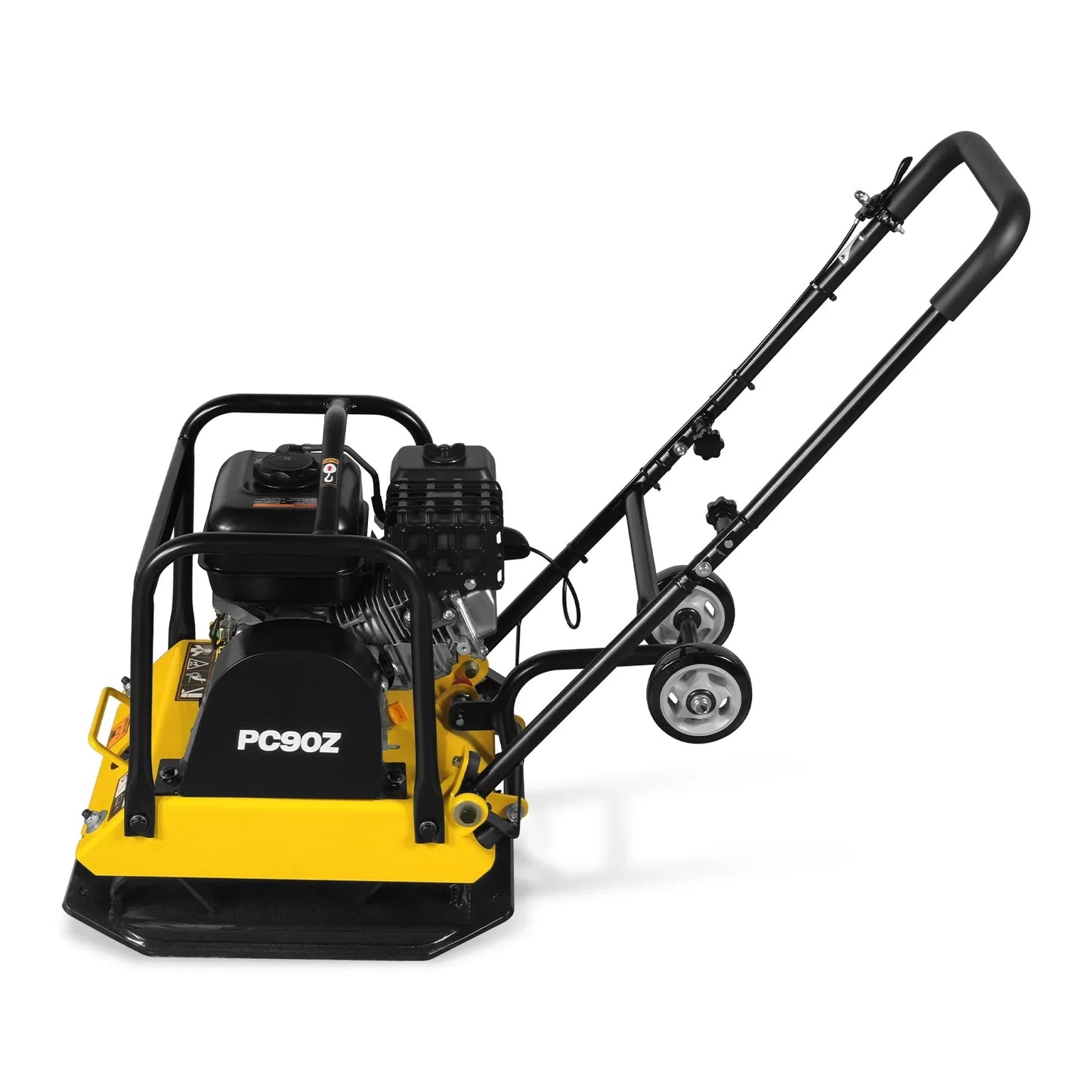 MechMaxx PC90Z Plate Compactor 5.8 HP Vibratory with Wheel Kit 3600 lbs Centrifugal Force for Soil Gravel Asphalt Paver Base New