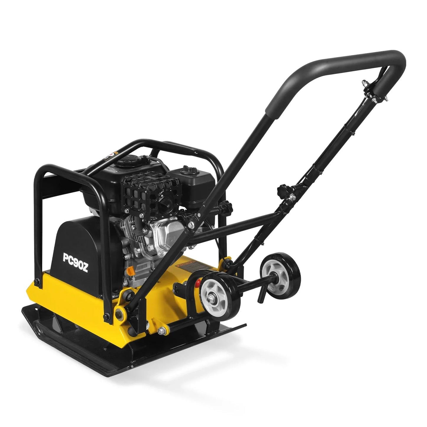 MechMaxx PC90Z Plate Compactor 5.8 HP Vibratory with Wheel Kit 3600 lbs Centrifugal Force for Soil Gravel Asphalt Paver Base New