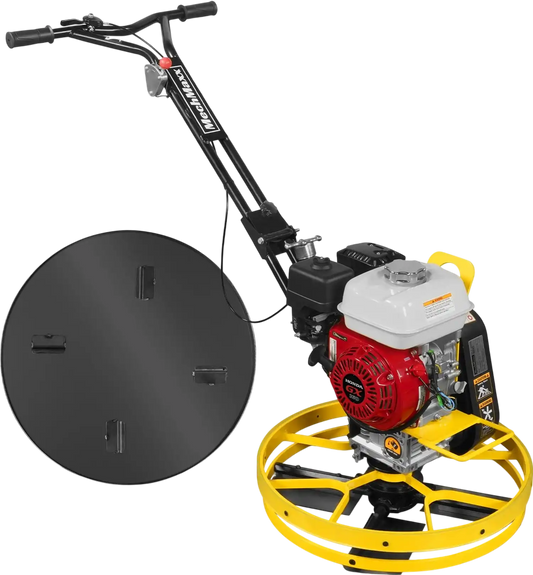 MechMaxx PT22H Power Trowel 23" Walk-Behind Concrete Honda GX160 with Blades and Float Pan New