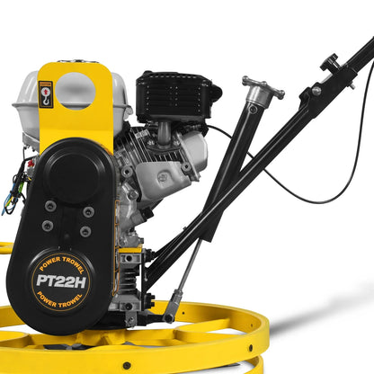 MechMaxx PT22H Power Trowel 23" Walk-Behind Concrete Honda GX160 with Blades and Float Pan New