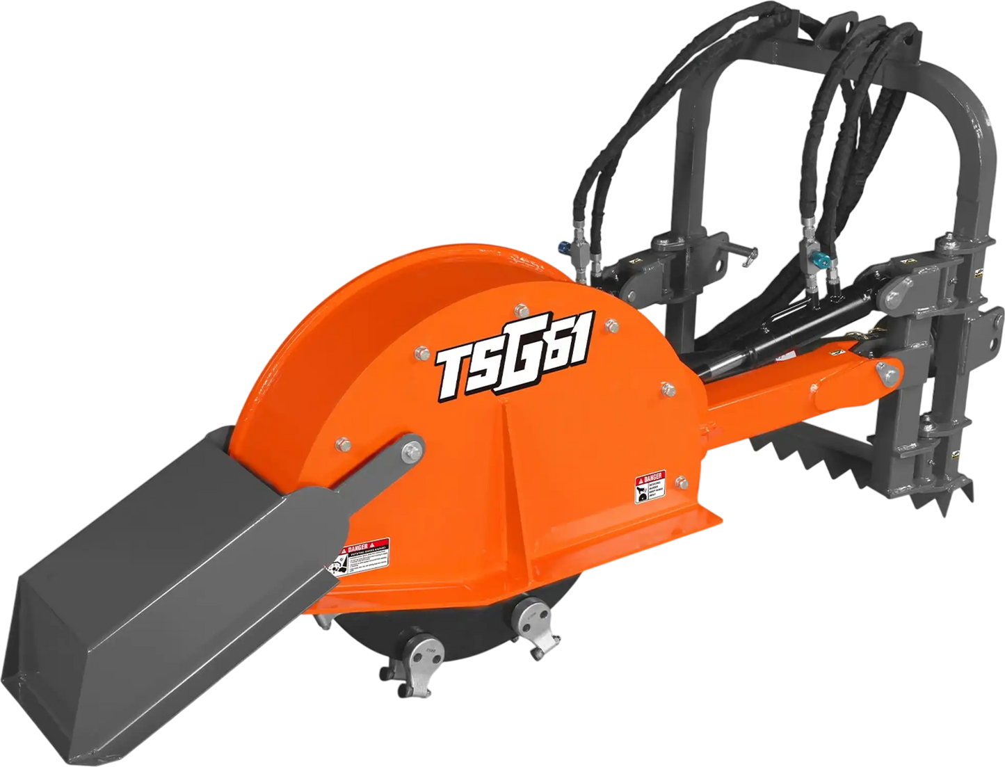 MechMaxx TSG61 Stump Grinder 24" Cutting Wheel Hydraulic Cylinders PTO Shaft Included Slip Clutch 35-60HP New