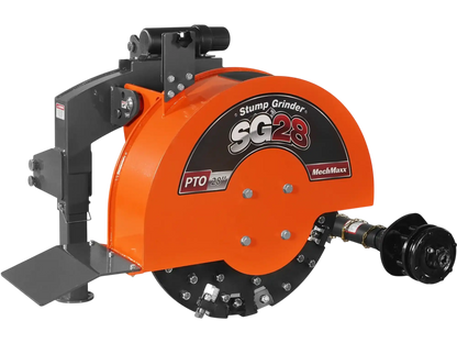 MechMaxx SG28 Stump Grinder 3-Point PTO 44 Carbide Teeth for 35-80HP Tractor New