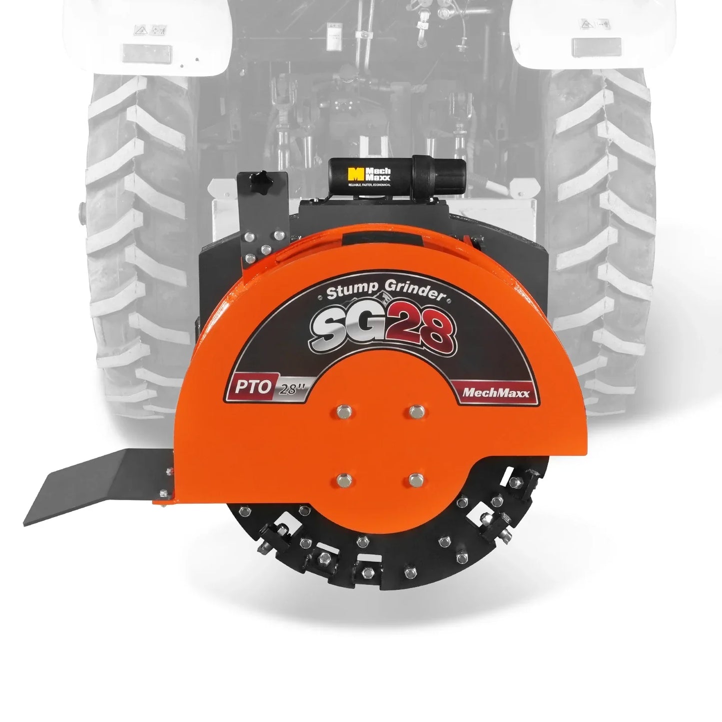 MechMaxx SG28 Stump Grinder 3-Point PTO 44 Carbide Teeth for 35-80HP Tractor New