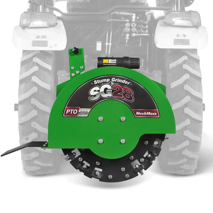 MechMaxx SG28 Stump Grinder 3-Point PTO 44 Carbide Teeth Slip Clutch 35-80HP Tractor New
