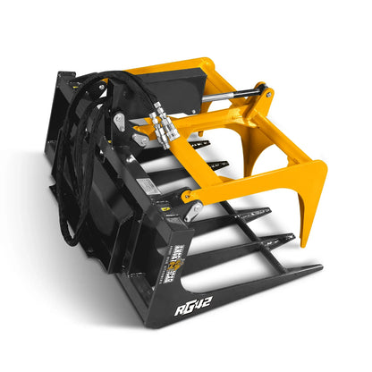 MechMaxx RG42 Skid Steer Grapple Attachment 42" Mini Skeleton Grapple 24" Arm Opening 2000 lbs Capacity New
