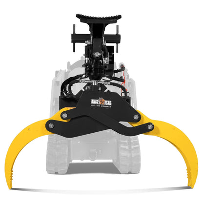MechMaxx RLG61 Skid Steer Grapple Attachment 59" Hydraulic Rotating Log Grapple 1500 lbs Lift Capacity 360 Degree Rotation New