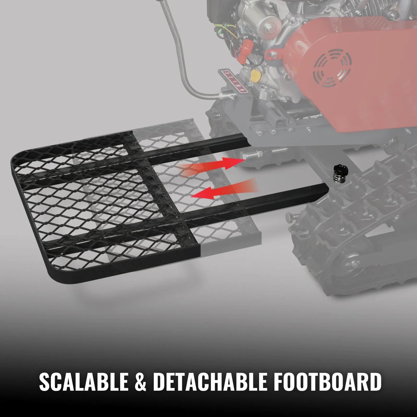 MechMaxx SFM27T Flail Mower 27" Walk Behind Self-Propelled Tracked Electric Start 10HP 302cc New