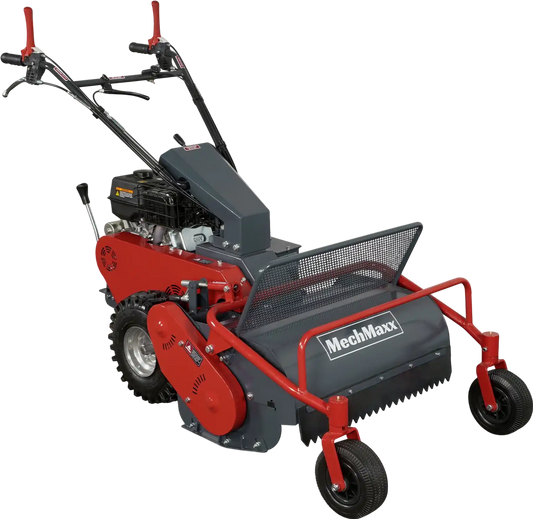 MechMaxx SFM27W Flail Mower 27" Walk Behind Self-Propelled Wheeled Electric Start 10HP 302cc New