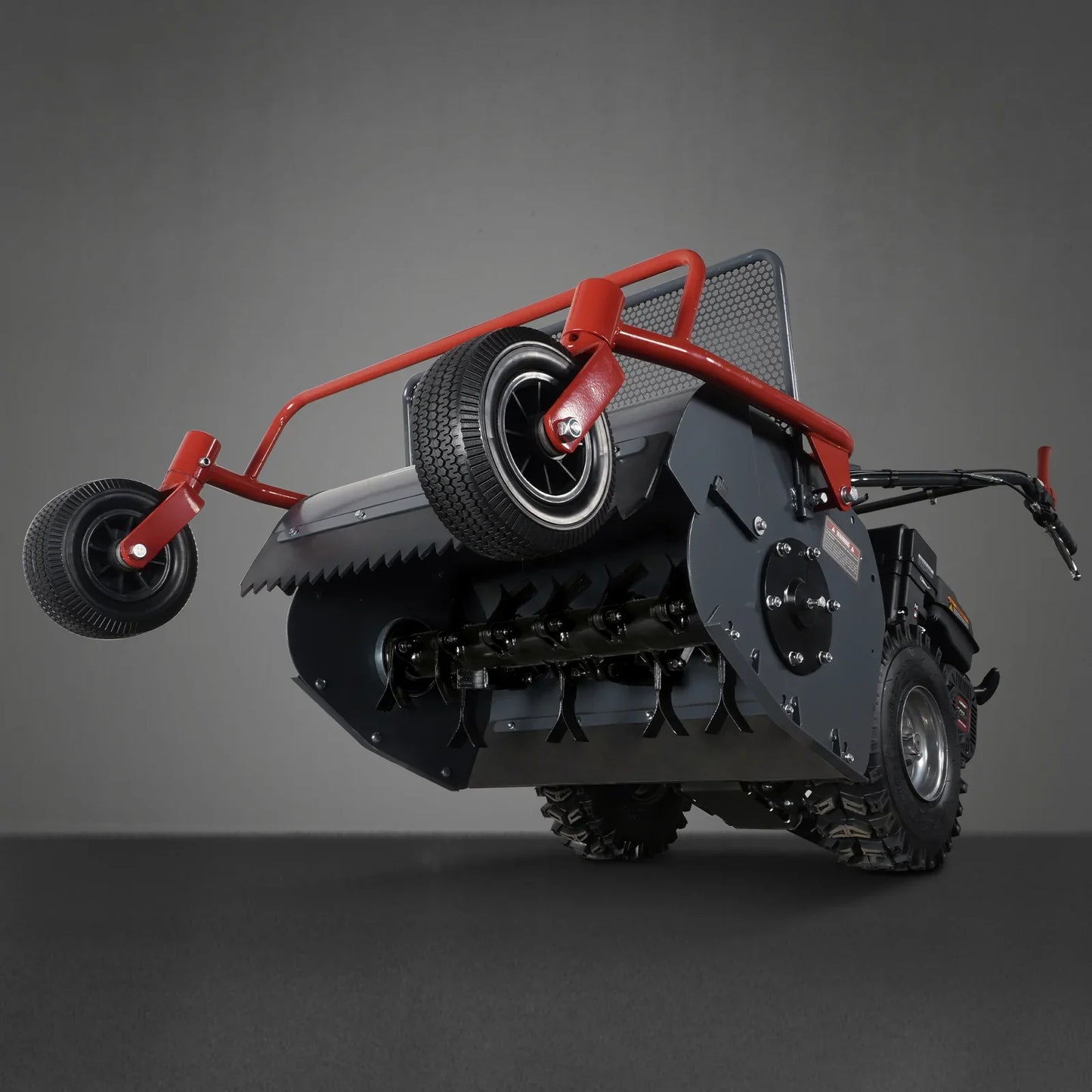 MechMaxx SFM27W Flail Mower 27" Walk Behind Self-Propelled Wheeled Electric Start 10HP 302cc New